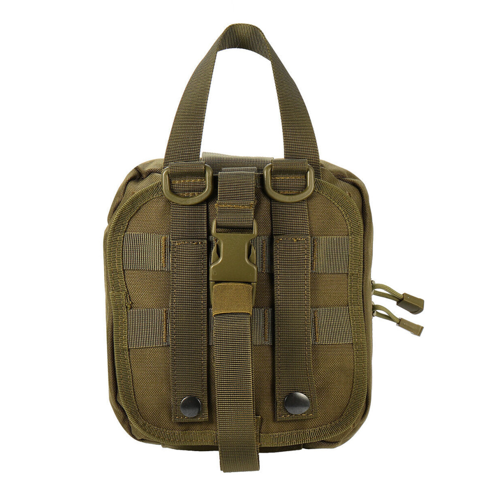 (Army Green) Outdoor Tactical Molle Bag Emergency Survival First Belt Nylon Pouch