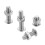 M3 M4 M5 Carbon Steel Screw Hex Socket Cap Head Bolt Nut Assortment 440Pcs 11