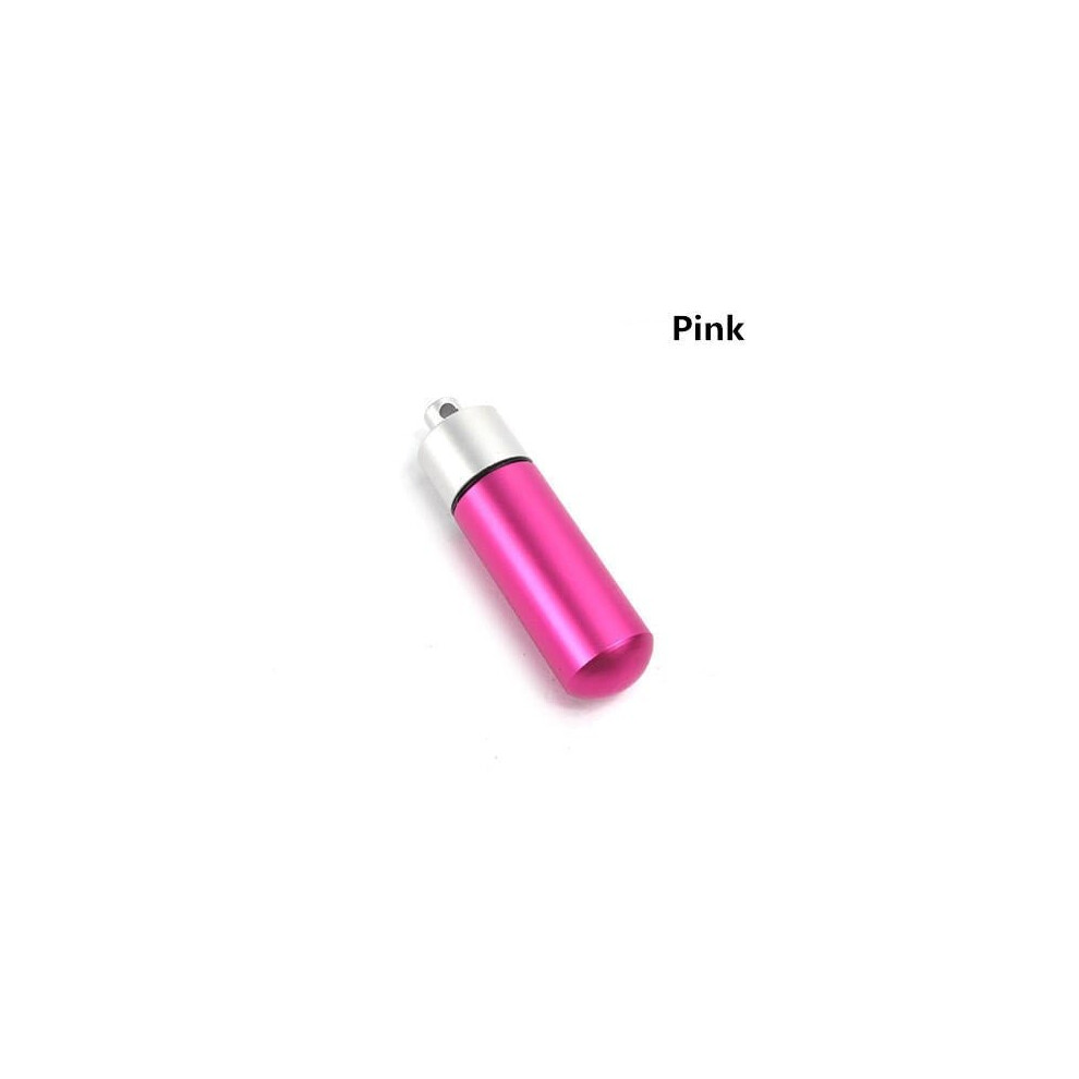 (Pink) Aluminum Bottle Waterproof Tank Life-saving Equipment Keychain EDC Tool