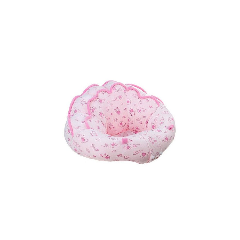 (Only cover, filled without Cotton(Pink)) Blue Pink Color Kids Baby 360 Comfortable Support Seat Plush Sofa Learning To Sit Chair Cushion Toy for Gift
