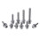 88Pcs M5 Hex Socket Knurled Cap Head Screw 304 Stainless Steel Bolt Assortment Set 1
