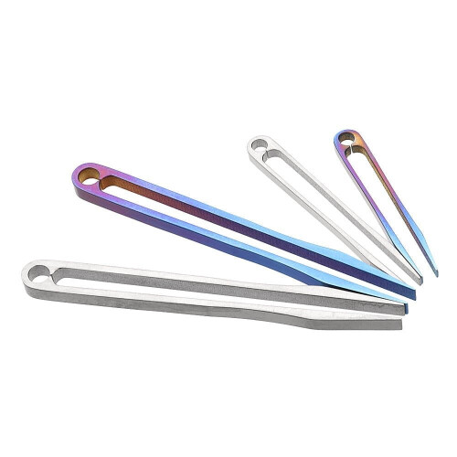 (Silver, M) Titanium Alloy Mini Tweezer Portable Emergency CNC Clip Tool 1
