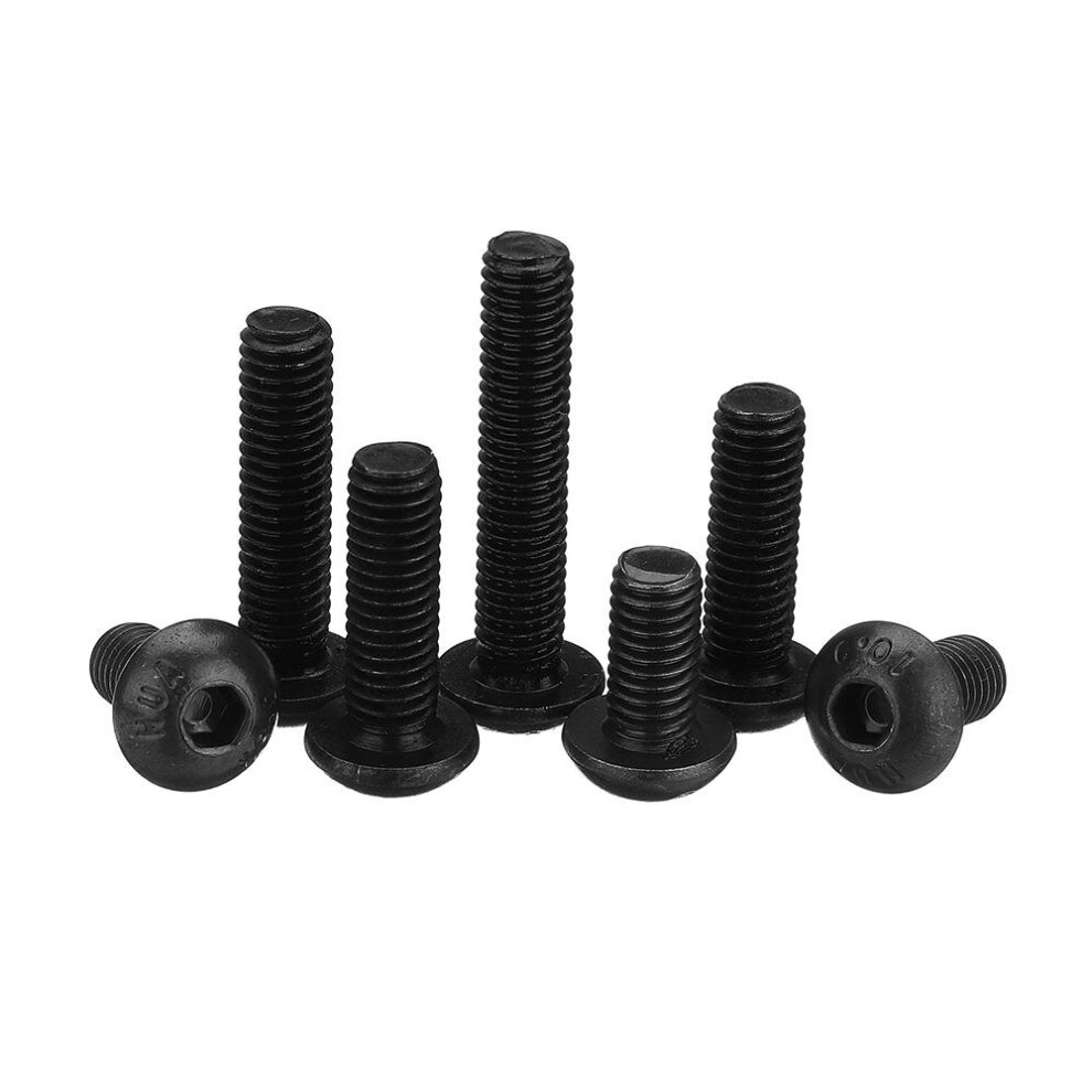 (10mm) 50Pcs M5 10.9 Grade Carbon Steel Hex Socket Cap Head Screw 6-40mm Optional Length