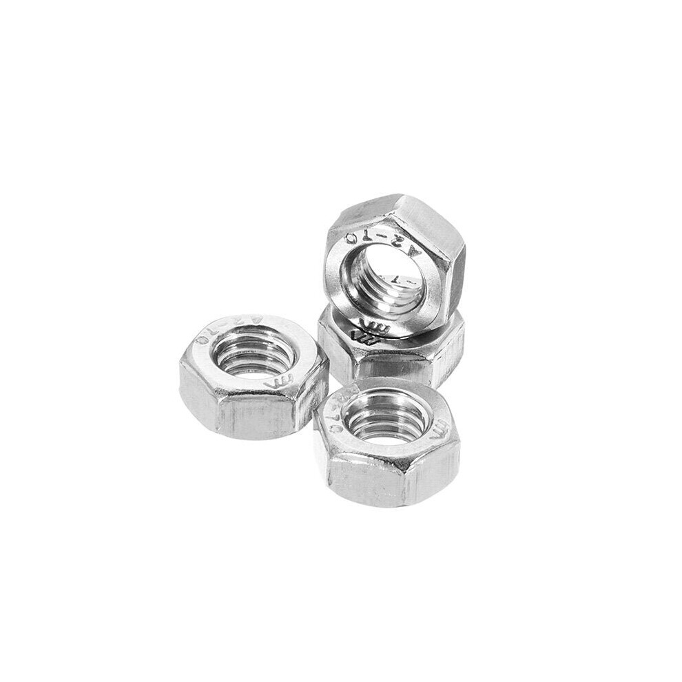 (M2) 50Pcs Stainless Steel Metric Coarse Pitch Screw Thread Hexagon Nuts M2 M3 M4 M5 M6-Vars 3654659390011