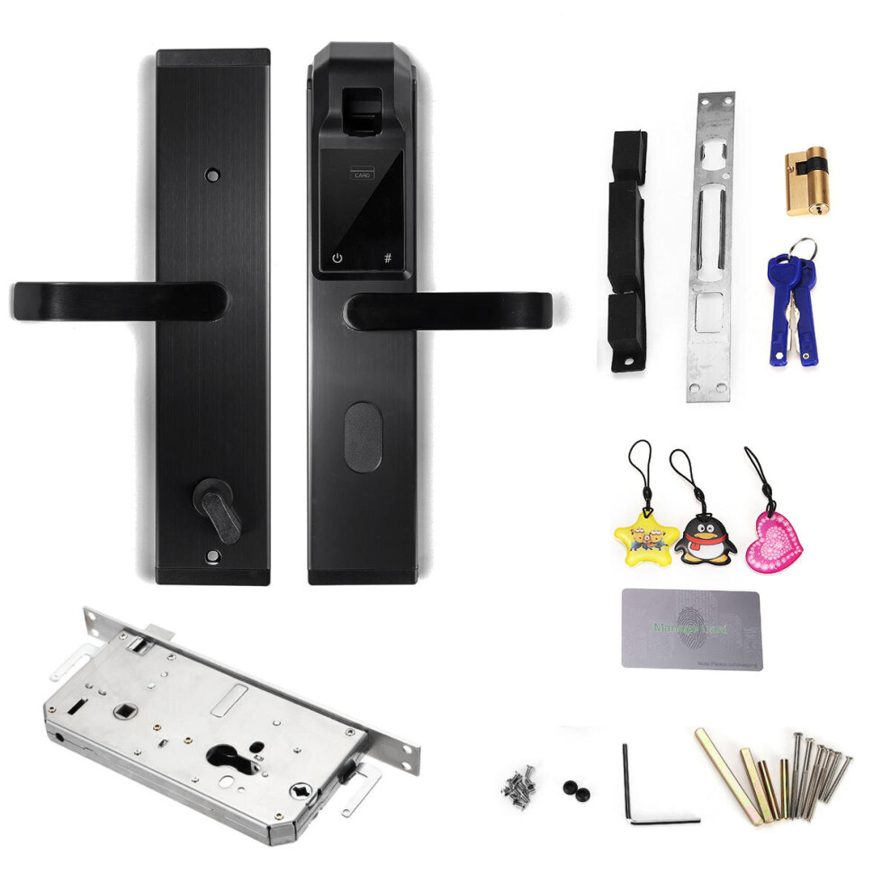 (Optical fingerprint lock) Smart Optical/Semiconductor Door Lock Fingerprint/Card/Password/Key/APP Control Access Security Doorlock