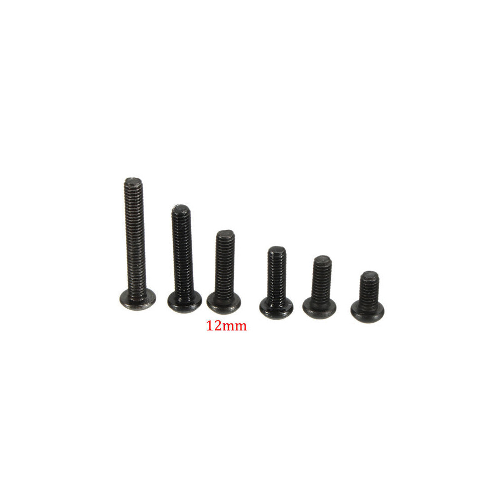 (16Mm) M3ch1 100Pcs M3 Carbon Steel Button Head Hex Socket Cap Screw Bolt Metric Allen Bolt 3654659429582