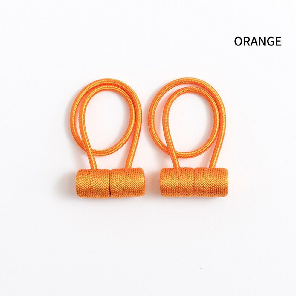 (Orange) 2Pcs Curtain Tiebacks Twist Random Modeling Window Holdbacks Decorative Home Office Rope Hook for Blackout and Sheer Panels