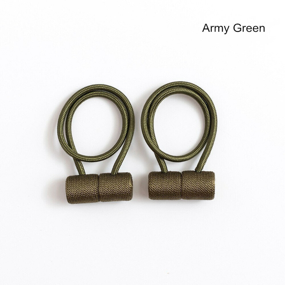 (ArmyGreen) 2Pcs Curtain Tiebacks Twist Random Modeling Window Holdbacks Decorative Home Office Rope Hook for Blackout and Sheer Panels