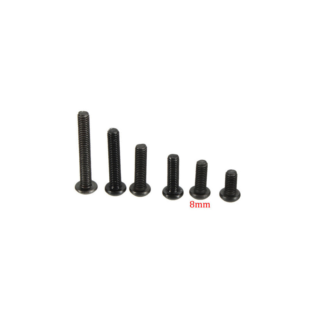 (10Mm) M3ch1 100Pcs M3 Carbon Steel Button Head Hex Socket Cap Screw Bolt Metric Allen Bolt 3654659418944