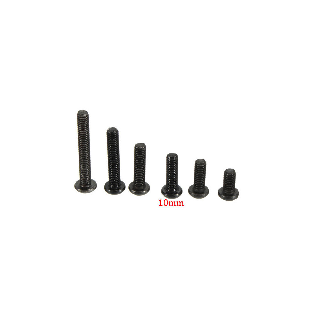 (12Mm) M3ch1 100Pcs M3 Carbon Steel Button Head Hex Socket Cap Screw Bolt Metric Allen Bolt 3654659429568