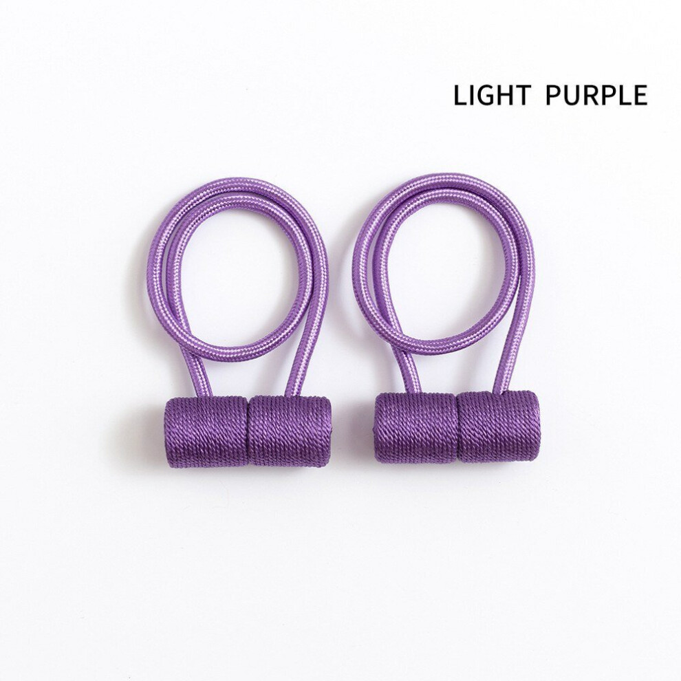 (Bright Purple) 2Pcs Curtain Tiebacks Twist Random Modeling Window Holdbacks Decorative Home Office Rope Hook for Blackout and Sheer Panels