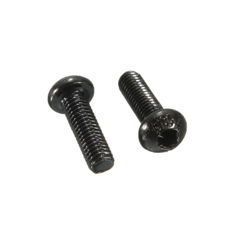 (6mm) M3CH1 100Pcs M3 Carbon Steel Button Head Hex Socket Cap Screw Bolt Metric Allen Bolt