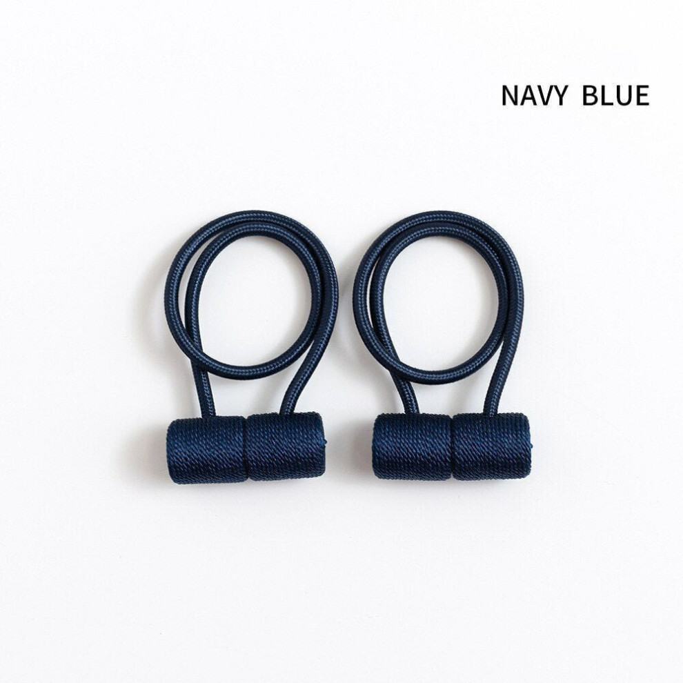 (Navy Blue) 2Pcs Curtain Tiebacks Twist Random Modeling Window Holdbacks Decorative Home Office Rope Hook for Blackout and Sheer Panels