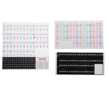 (B) 88/61 Keys Stave Hand Rolled Piano Keyboard Stickers Key Phonetic Symbols