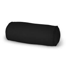 (Medium 15x45cm, Black ) Round Bolster Pillow Filled with Virgin hollow Fiber-back neck Support Pillow with Free 100% Cotton Cover