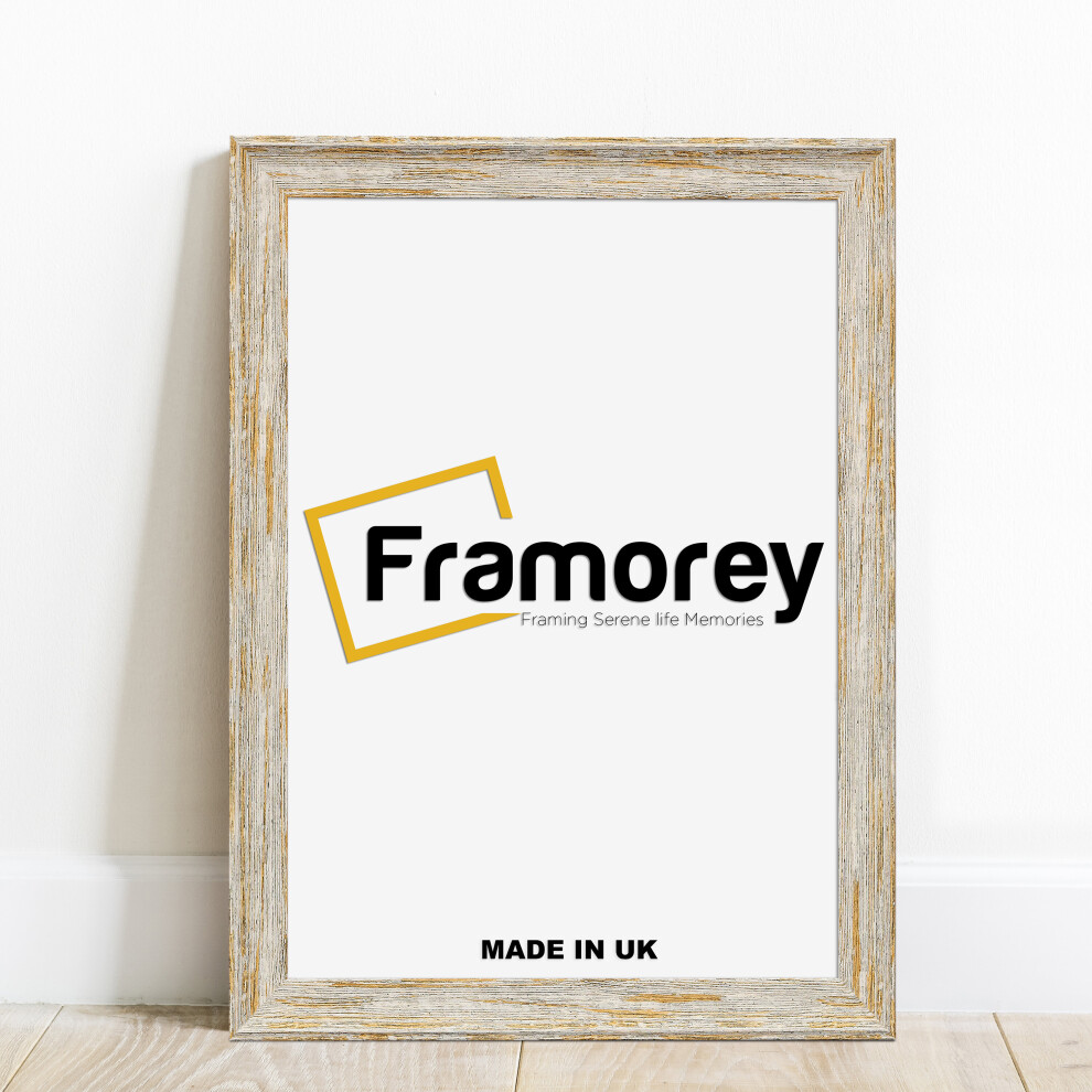 (40x50 CM) White Vintage Distressed Photo Frames Picture Frame Handmade Wood Effect Wall Art Poster Frames Home Décor Frame