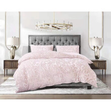 (Pink, Single) New Teddy Fleece Duvet Cover Crushed Velvet Bedding Sets for winter in all sizes