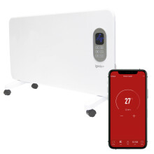 Igenix IG9515WIFI Smart Electric Panel Heater with Amazon Alexa, Freestanding with Castors or Wall Mountable Heater
