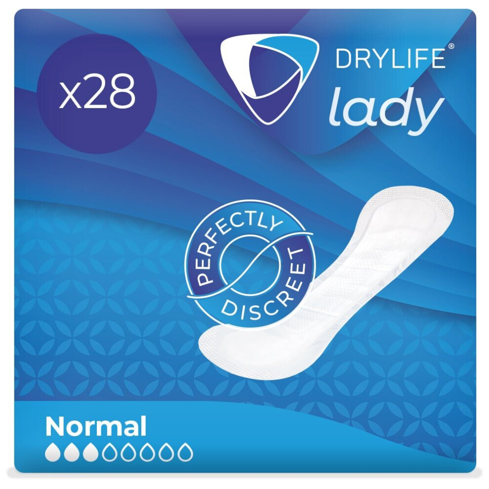 (1 Pack of 28) Drylife Lady Normal Premium Incontinence Pads