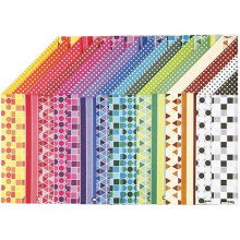 pattern paper 21 x 29,7 cm 16 pieces multicolour