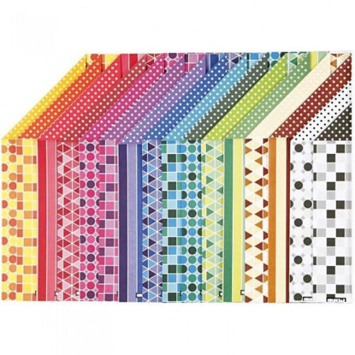 pattern paper 21 x 29,7 cm 16 pieces multicolour