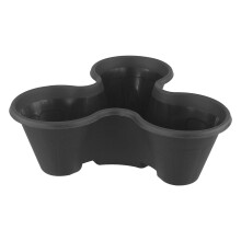 (Black, 1) Outdoor Strawberry Planters Stackable Garden Vertical Plant Pot Flower Herbs Box