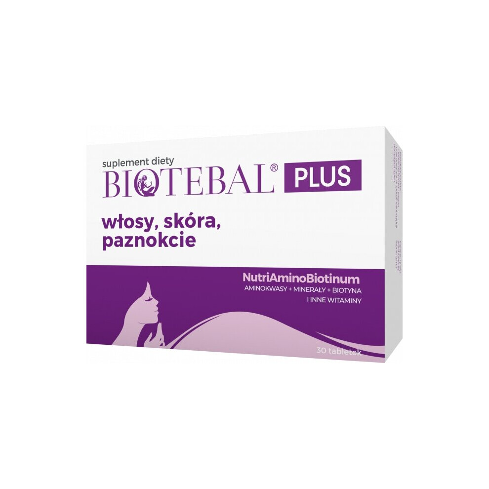 Zakl. Farmaceutyczne Polpharma S.a Biotebal Plus: Supports Healthy Hair, Skin & Nails – 30 Tablets