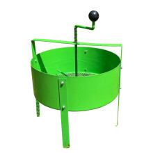 GFJ438 Rotary Soil Compost Sieve Screener with 8mm Mesh, Spring-Loaded Handle, Easy to Use – Wheelbarrow Setup for Fine Soil and Debris
