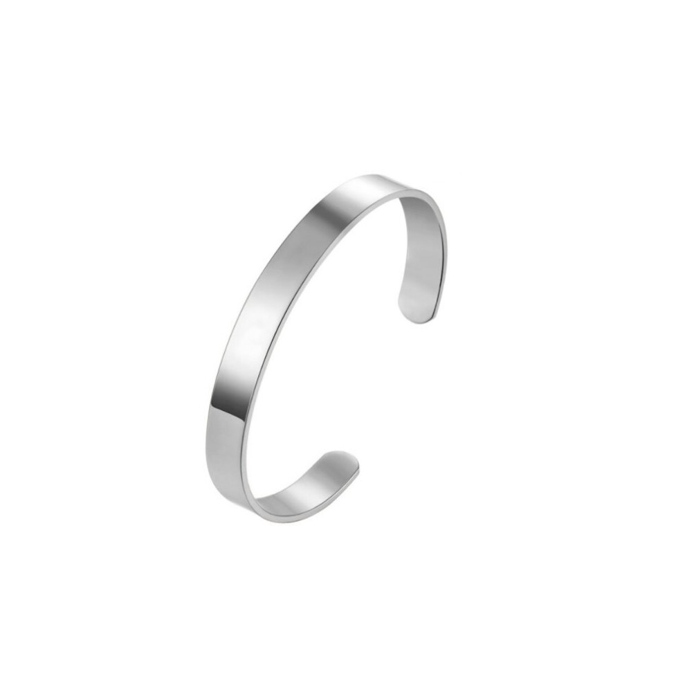 (silver) Unisex Adjustable Bracelet Bangle