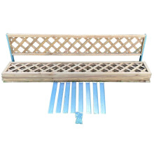 Set of 5 Wooden Framed Trellis Panels (180cm x 30cm) with Brackets