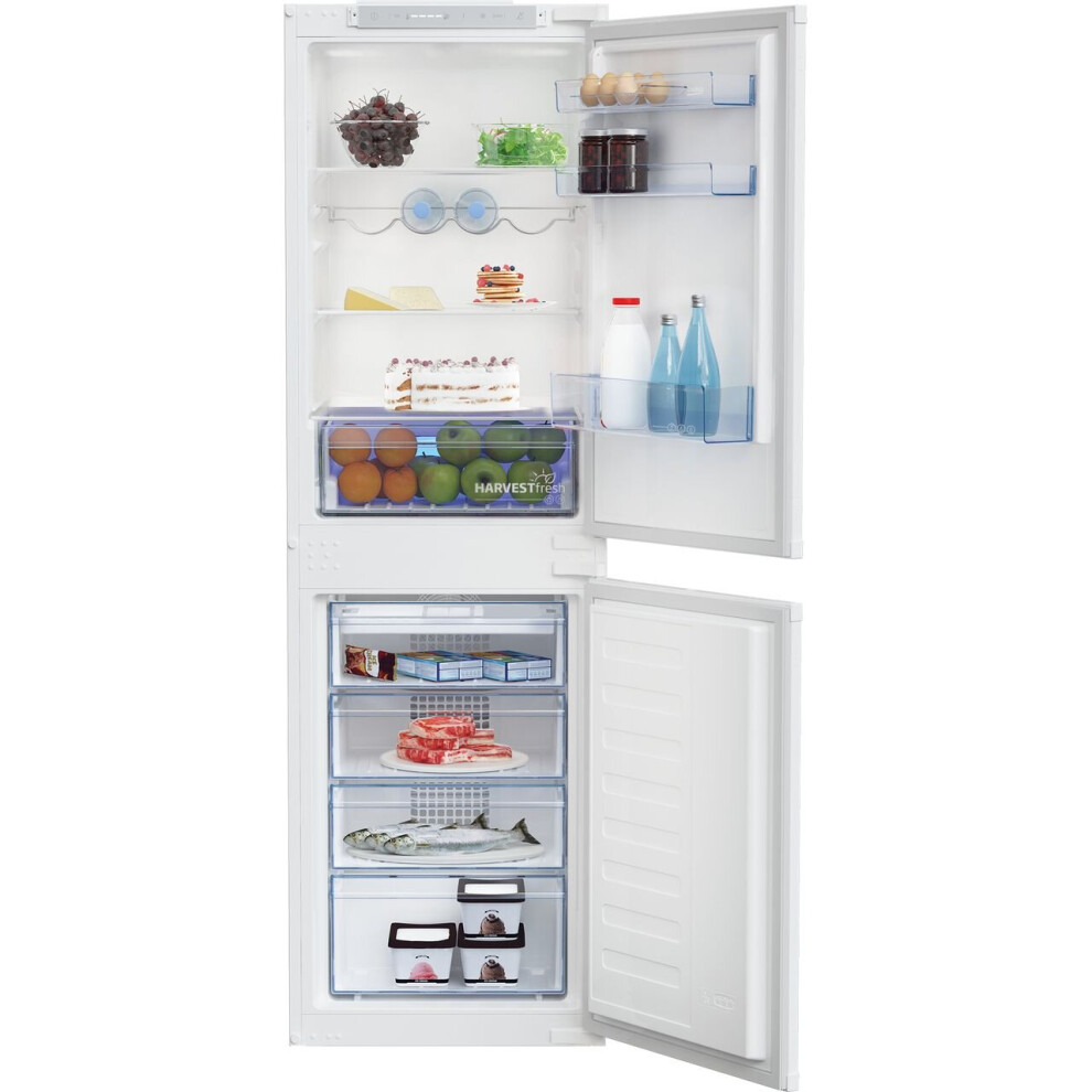 Beko HarvestFresh BCFD4V50 Integrated 50/50 Frost Free Fridge Freezer - White