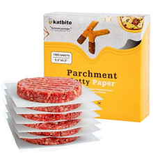 katbite 14 cm Burger Paper 1000 Pcs, katbite 5.5 x 5.5 inches Non Stick Hamburger Patty Parchment Paper, Baking Paper Square for Baking, Patty Se