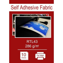 A4 x 10sheets - Inkjet Photo Fabric | Inkjet Self Adhesive Fabric Sheet | Self Adhesive Textile | Self Adhesive Canvas Sticker for Craft, Photo S