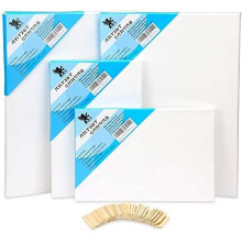 H&S Set of 4 Artist Blank Canvas Frame Stretcher Acrylic Oil Water Painting Board 20x30cm 30x40cm