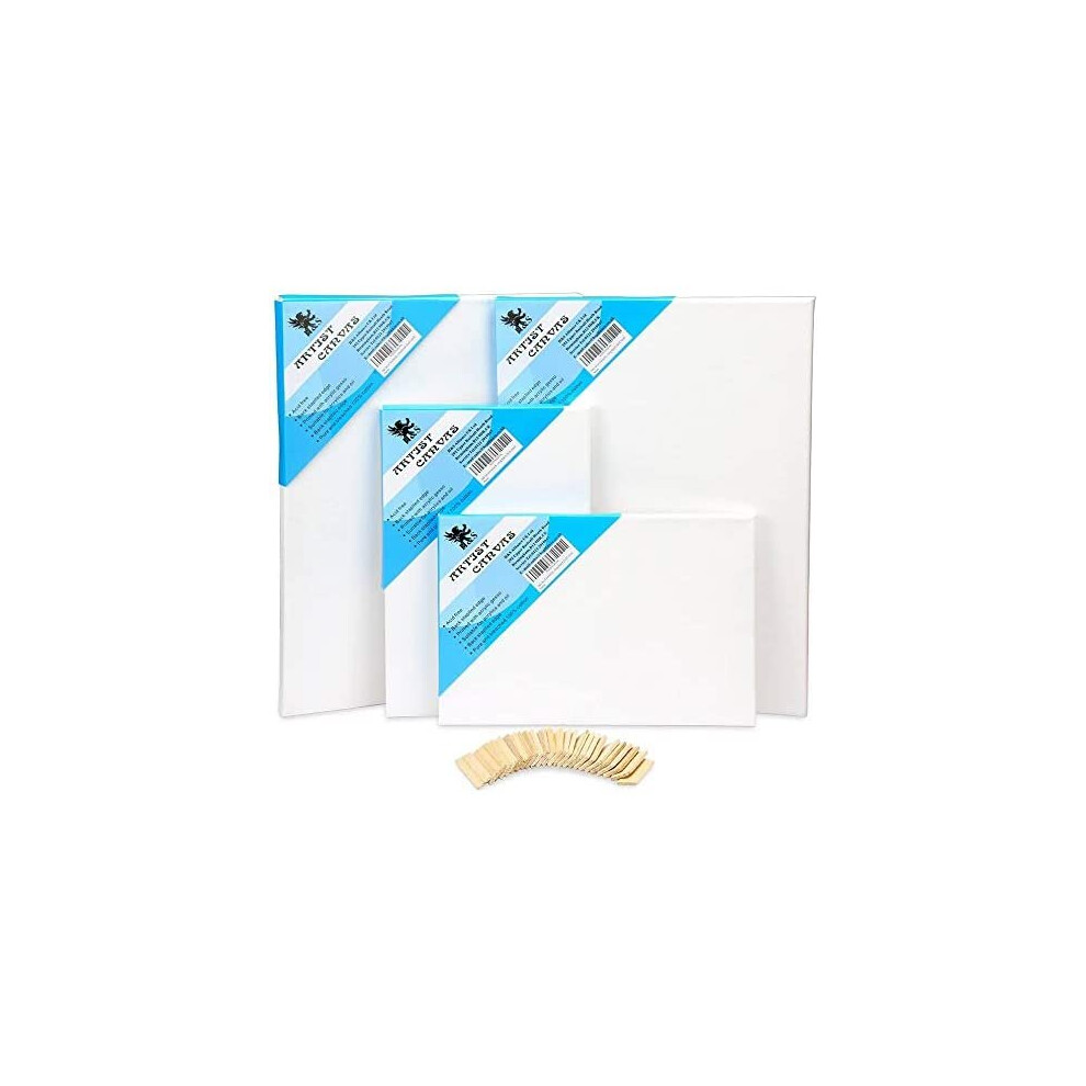 H&S Set Of 4 Artist Blank Canvas Frame Stretcher Acrylic Oil Water Painting Board 20X30cm 30X40cm