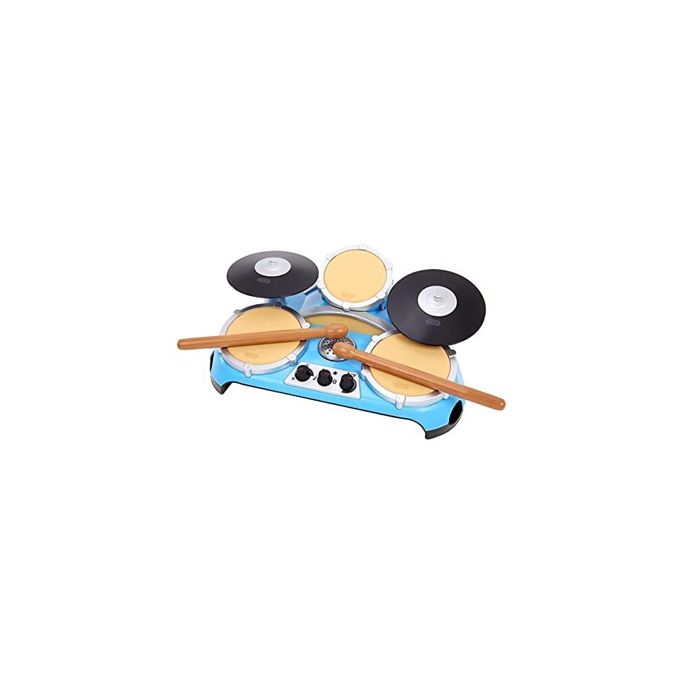 little tikes 654824EUC EA My Real Jam Set-Toy Drums with Drumsticks & Case-Four Modes, Volume Control, Bluetooth Connectivity-Encourages Imaginat