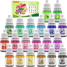20 Colour Bath Bomb Soap Dye - Food Grade Bath Bomb Colourant Skin Safe Colouring for Soap Making Supplies - Rainbow Liquid Soap Colourant for DI