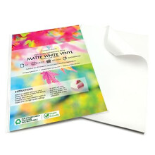 20 Sheets White Waterproof A4 VINYL Matt Self Adhesive Sticker Quality INKJET Printable