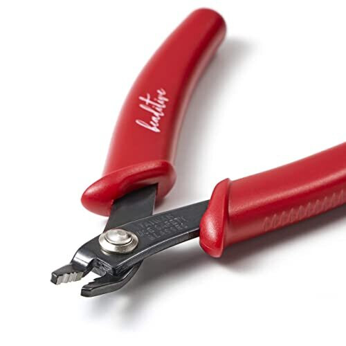 Pinza per crimpare perline Beaditive per perline e tubi da 2 mm e 3 mm | 5 pollici (rosso) 1
