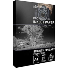 Marrutt 312gsm Smooth Fine Art Production Inkjet Photo Paper - A4, 25 Sheets