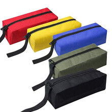 Pack Zipper utility waterproof canvas pouches /small screws nails tool organizer/mini nuts empty heavy duty Multipurpose bags/bolts and nuts bags