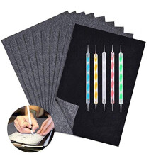 100 Sheets Carbon Transfer Paper, KANOSON Black Graphite A4 Tracing Copy Paper with Embossing Stylus Set, Idea for Wood/Paper/Canvas and Other Ar