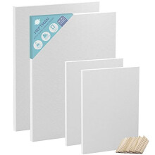 HEFTMAN Artist Blank Canvas Frame - A4 & A3 Art Canvas for Painting, Blank Canvases for Art, Canvases for Acrylic Painting & Oil Painting - Set o