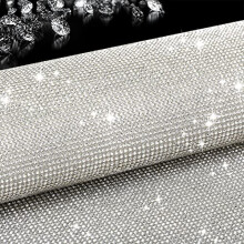 Beadsland Bling Rhinestone Sheets Self-Adhesive Glitter Crystal Rhinestones Sticker DIY Gifts Car Decoration 15.75" x 9.45"(Crystal)