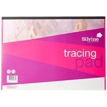 Silvine A3 Everyday Tracing Pad. 40 Sheets of Quality Lightweight Tracing Paper (63gsm) Ref A3T