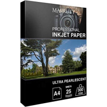 Marrutt 300gsm Ultra Pearlescent Hi-White Inkjet Photo Paper: A4-25 Sheets