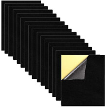 20 Pieces Black Adhesive Felt Sheets, 0.5mm Thickness Self-Adhesive Water Resistant Fabric Sticky Back Sheets Black Sheet A4 Size (21 x 30 cm) fo