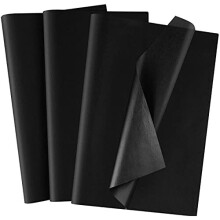 20 Sheets of Black Tissue Paper-20"x30"(50cmx75cm)-Gift Wrapping Paper- Acid Free-Kids Art and Craft Wrapping Paper Sheets. Black