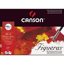Canson Figueras olie og akryl 290 g/m2 papirpude inklusive 10 ark St?rrelse: 33x24 cm L?rredslignende tekstur