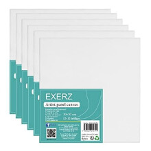 Exerz 40x50cm Canvas Panels 6pcs/ 3mm Artist Canvas Board Blank/ 280gsm 100% Cotton/ Triple Primed/ Acid Free/ Medium Grain - Oil & Acrylic Paint